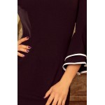 Rochie cambrata neagra cu maneci spaniole